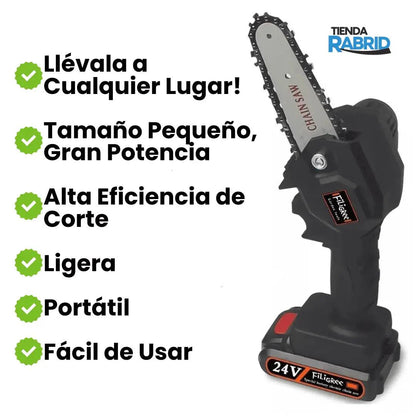 Mini Motosierra De Mano Portátil + Batería y Herramientas Gratis - 55% De Descuento Solo Hoy🔥
